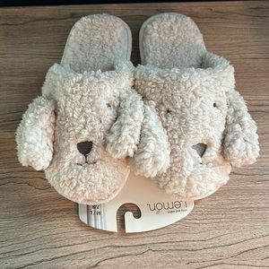Fuzzy dog slippers